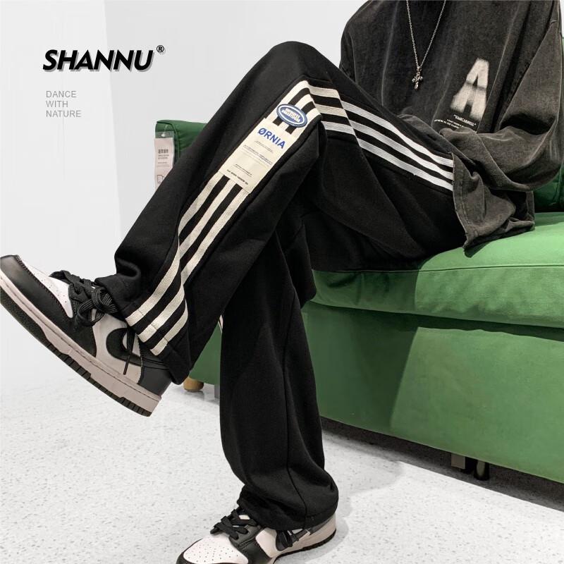 

Shannu Men s Casual Sports Straight Leg Pants M