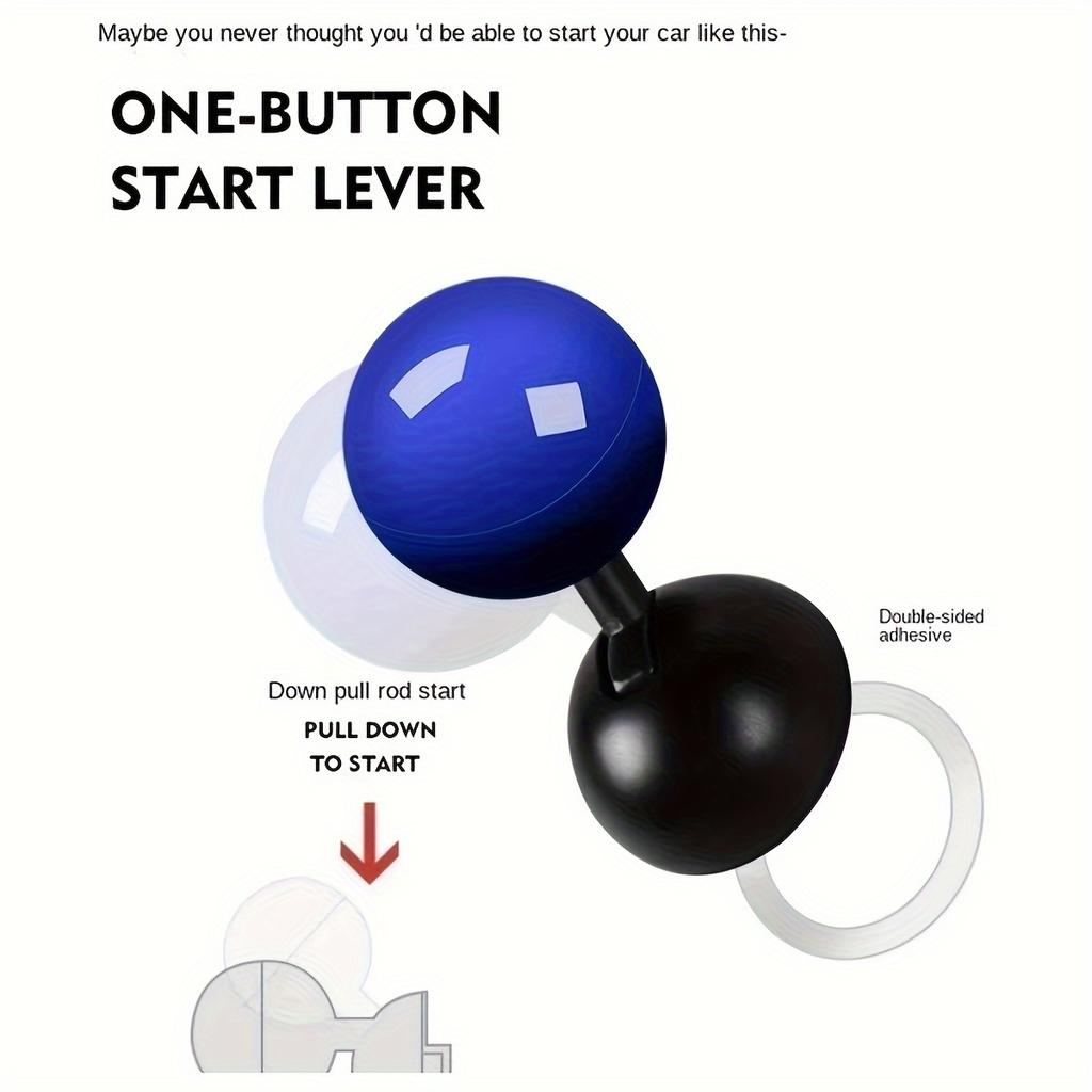 Car Ignition Button Cover - Sleek Round Ball Design, One-Click Start, Multi-Function Switch Decor Accessory