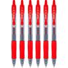 Pilot G2 Gel Ink Pen Red Fine 0.7mm Nib Refillable Rollerball Pack of 6