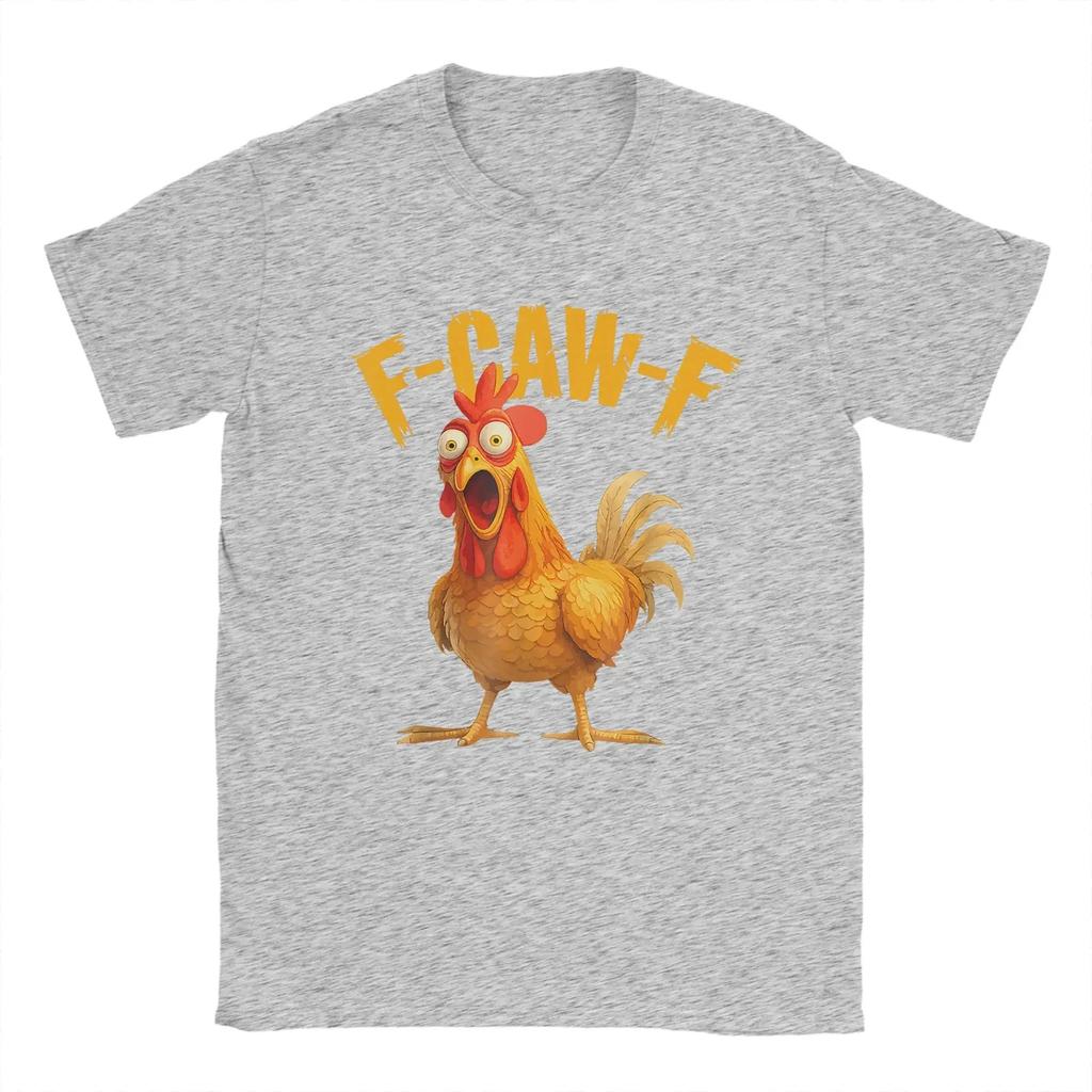 Funny F Caw F Chicken FCAWF Chicken T-Shirt Women Men Funny Tee Shirt Crew Neck Short Cotton Best Selling Round Neck Comfortable