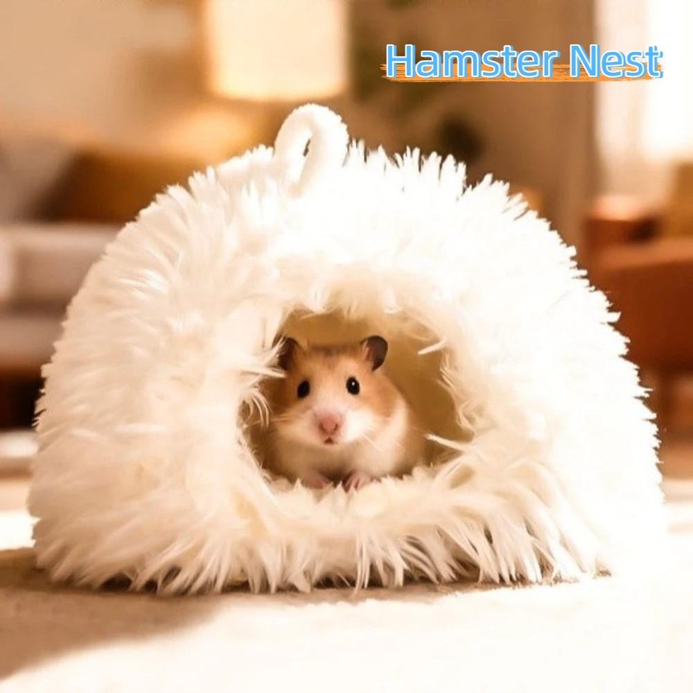 Soft Rabbit Sleeping Nest Comfortable Mouse Bed House Hamster Cave Hamster Cage  Autumn Winter