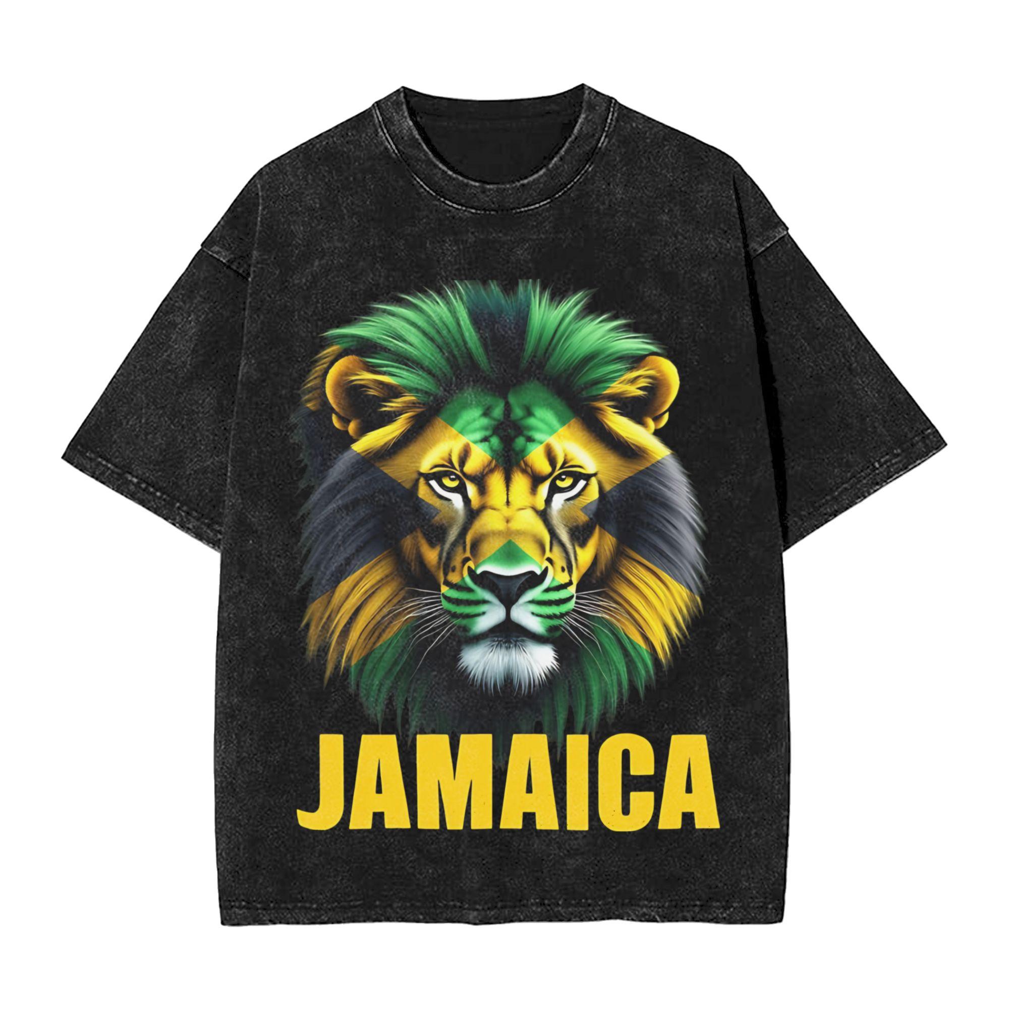 Summer ITS IN MY DNA Jamaican American Washed T Shirts Merch Harajuku TShirt for Unisex Women Tee Shirt S