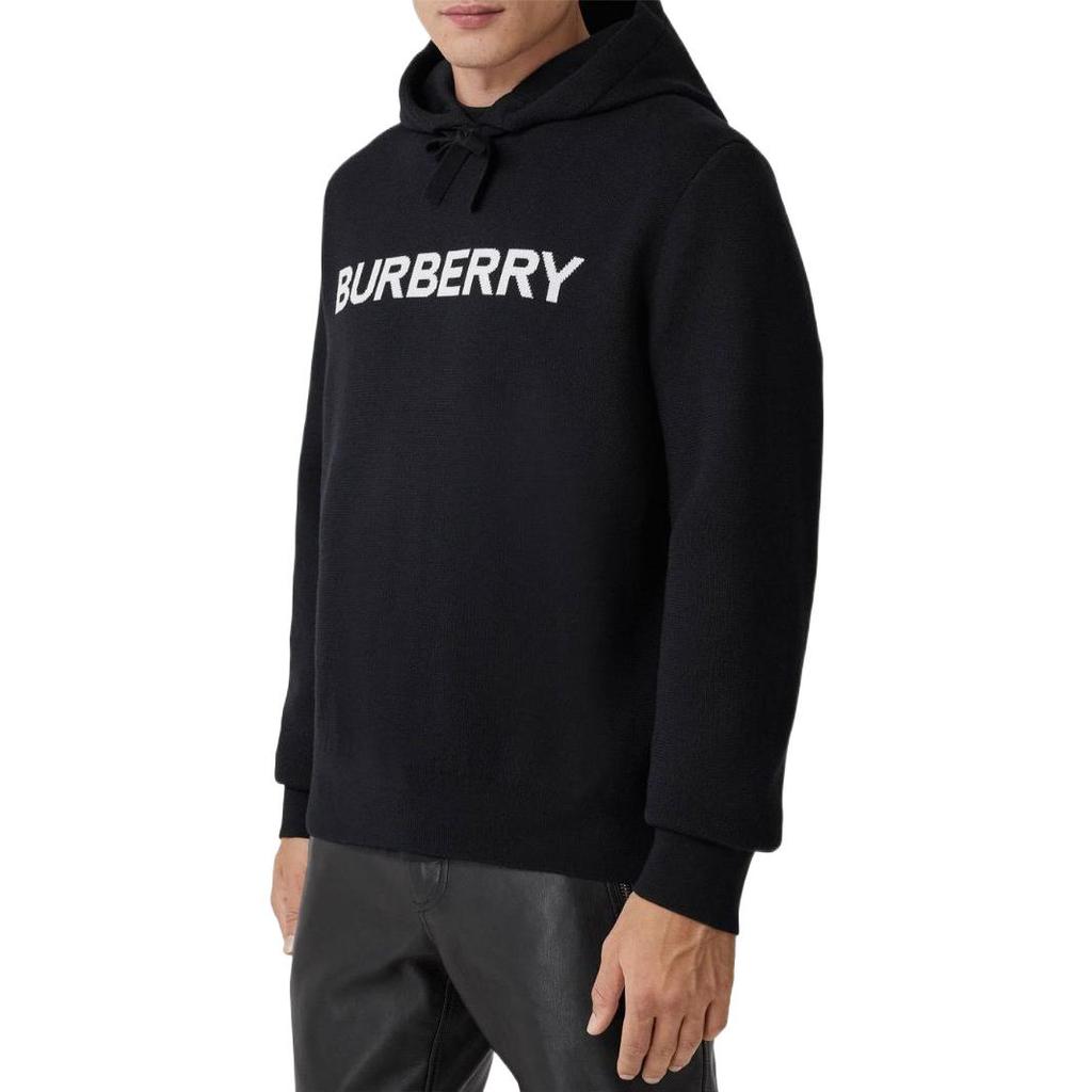 Burberry Logo intarsia Drawstring Hoodie 80643561