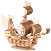 1:130/100/70/30 Sailing DIY Ship Assembly Model Classic Wooden Self-assembly Sailboat Model Gluing Model Building Kits