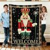 Christmas Nutcracker Blanket, Soft Flannel Throw Blanket Warm Festive Blanket