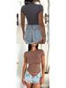 Women's Solid Color Slimming Short-Sleeve T-shirt - YK Style Spring/Summer Collection