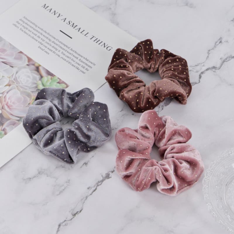 Maia Gold Velvet Crunch 7-piece Set