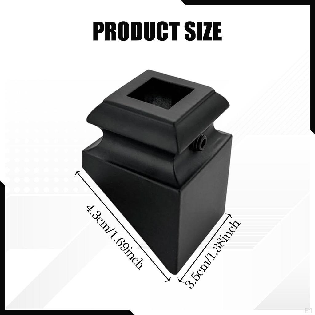 10x Iron Baluster Shoes 45 Degree Balusters Slant Stylish Indoor for 1/2 inch Square