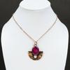 Faceted Kashmir Ruby Pendant Copper Pendant Gemstone Jewelry Statement Pendant Handmade Jewelry Pendant For Women Copper Jewelry For Gifts