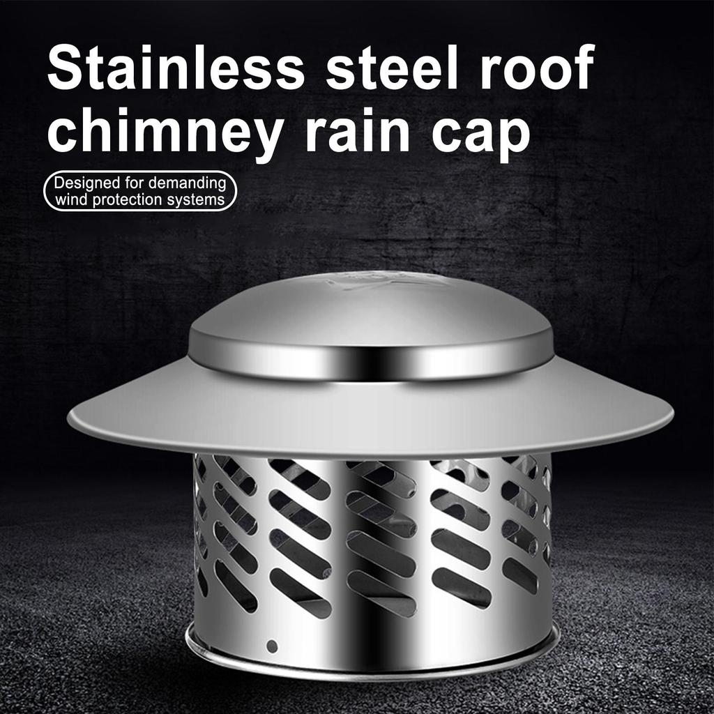 Regenschirm Kaminhut Kappe Abluftrohr Regenwasserkappe Wasserdichte Rohrabdeckung Frischluft Abluftrohrkappe Dachhaube PVC Rohrkappe