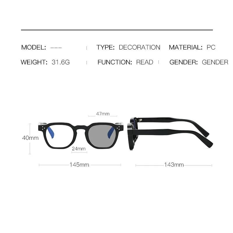 Smart Photochromic Presbyopia Glasses Stylish Oversized Square Frames Ultra-light Anti-blue Light Reading Eyewear 0 To +4.0