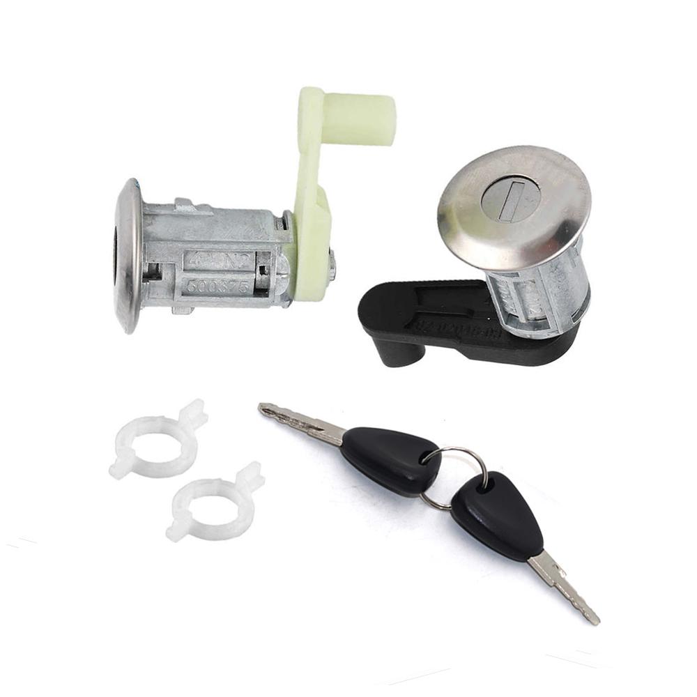 7701468982 7701468981 For Renault Megane Scenic Clio Master Thalia Symbol Car Door Lock Barrel Cylinder with 2 Key Left+Right