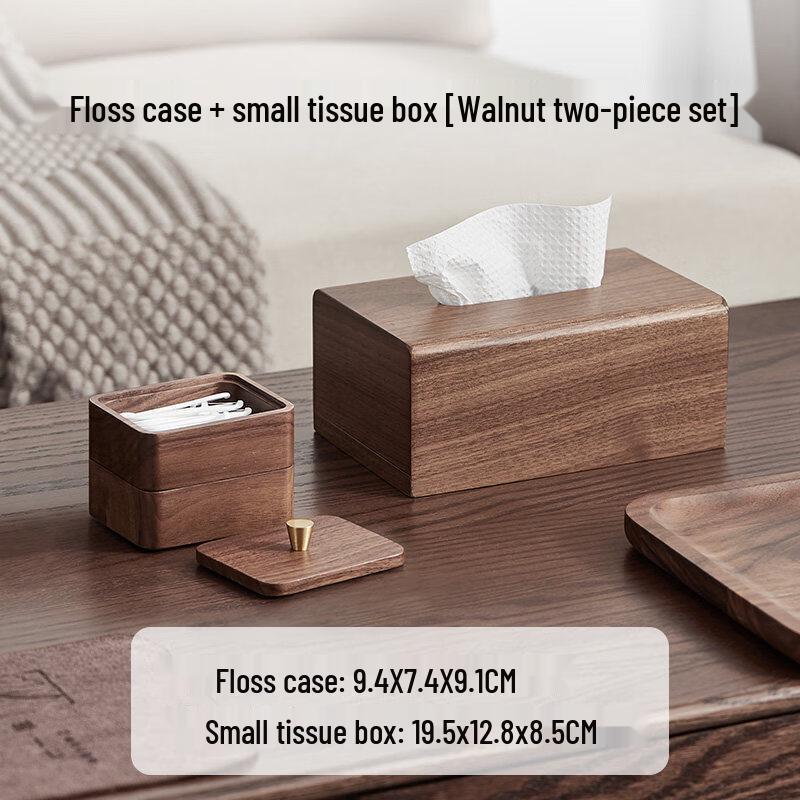 Black Walnut Tabletop Tissue Box