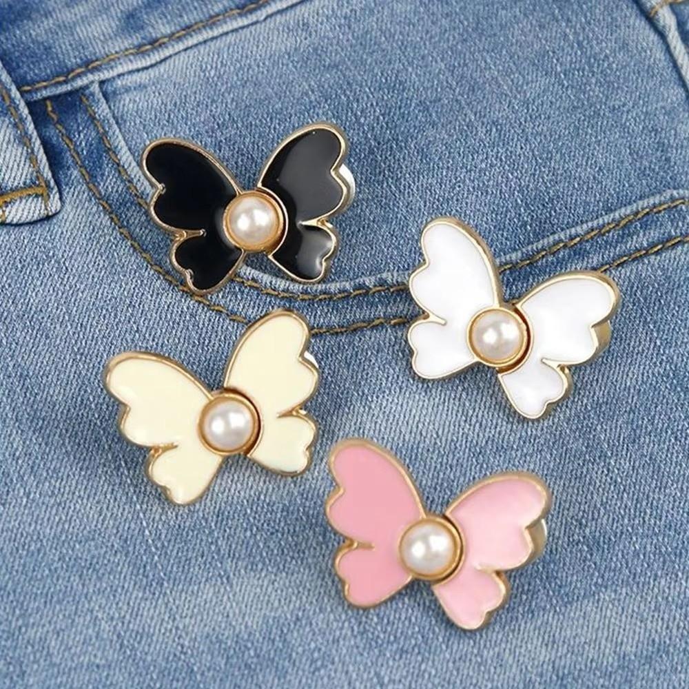 Adjustable Waist Buckle Butterfly Shape Pants Pins Waist Fastening Pins  Scarf Fastening