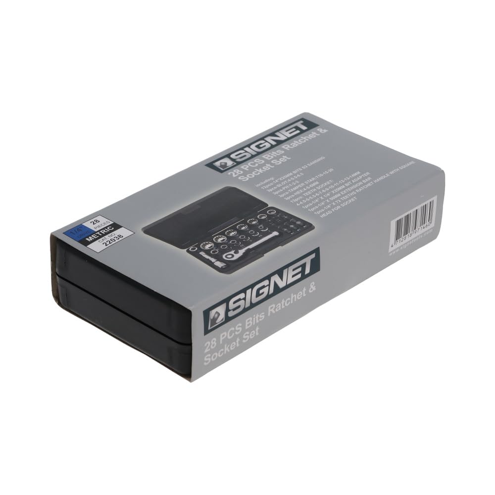 SIGNET Drive Spline Socket Bit 28 22038 1/4 & Set, Pieces,