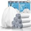 4 Gallon Durable Drawstring Trash Bags - Thick, Tear-Resistant, Large Size for Household Use