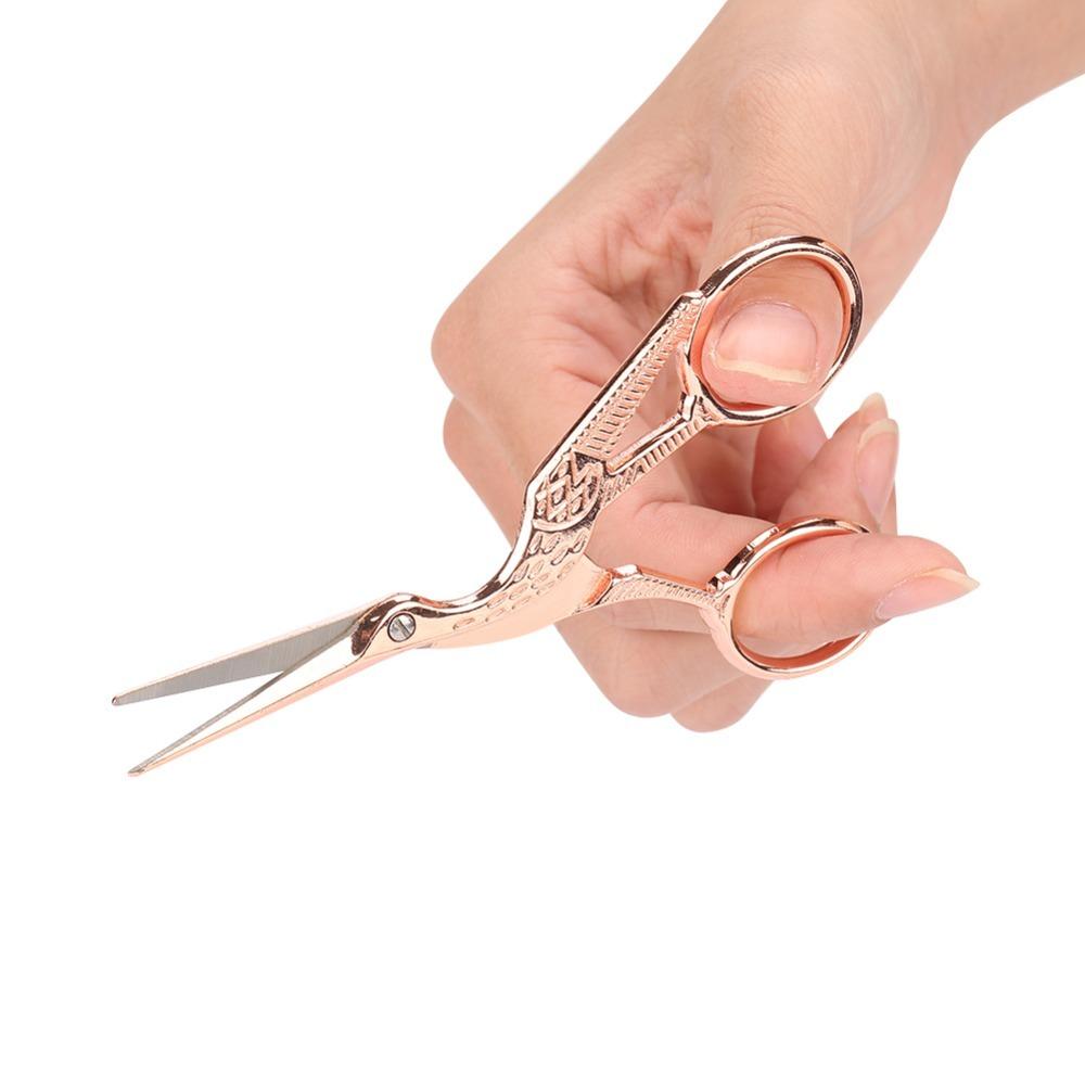 Sharp Tip Crane Shape Scissors Stainless Steel Sewing Scissors Dressmaker Shears  For Embroidery