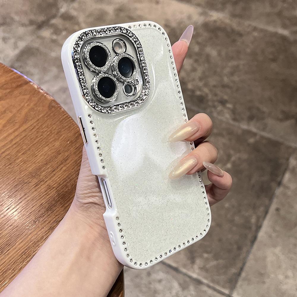 

Sparkling Rhinestones Soft Case For iPhone 16 15 14 13 Pro Max Candy Bling Glitter Diamonds Shockproof Silicone Cover iPhone 16 Pro