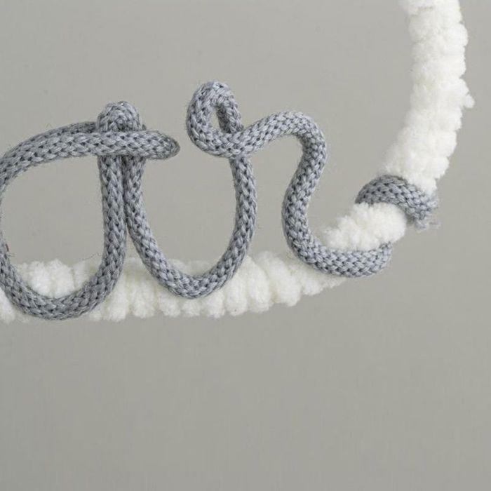 Figure décorative - Métal - Nuage - 30 x 17,5 cm - Gris - Intérieur