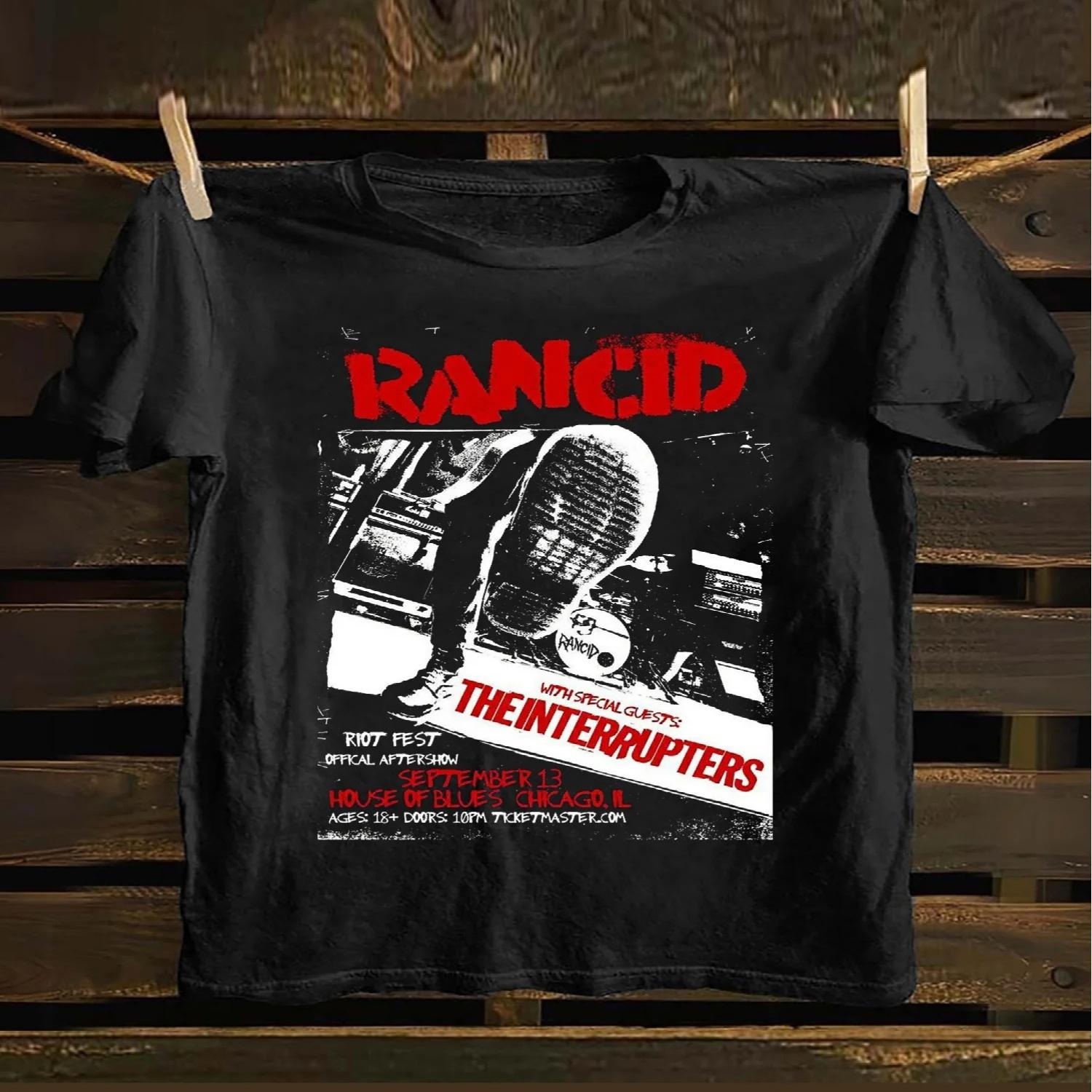 

Sense of design-Men S Retro Punk Rock RANCID T-Shirt- 100% Soft Cotton, XXXXXL чорний