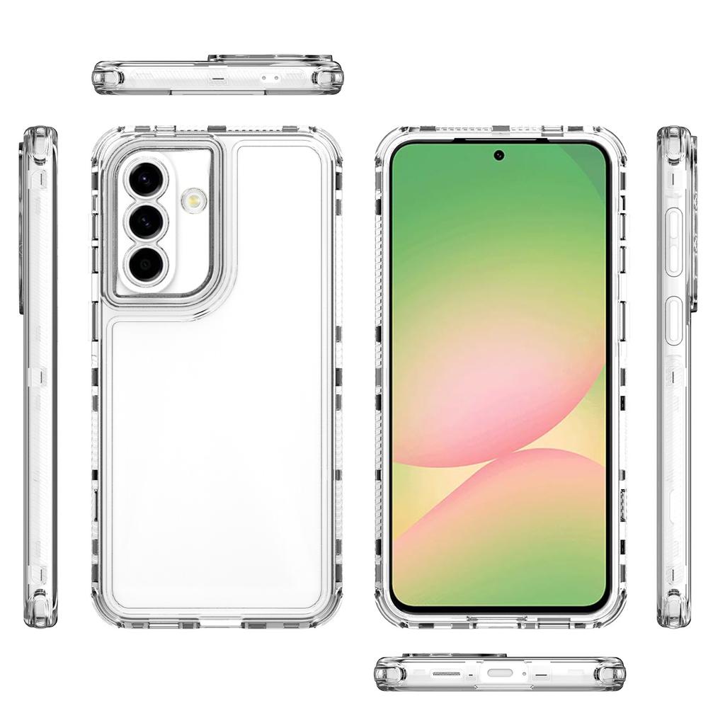 3 in 1 Hybrid Armor Shockproof Case For Samsung Galaxy A16 A26 A36 A56 A17 A37 A57 5G Hard Plastic Frame TPU Acrylic Back Cover