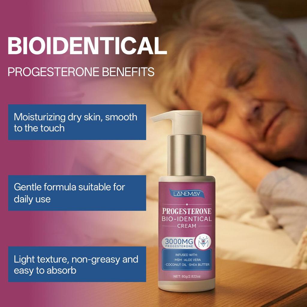 Progesterone Cream-Locks In Moisture For Long-lasting Comfort-Hydrates And Nourishes Skin-Soften Skin Texture-80g