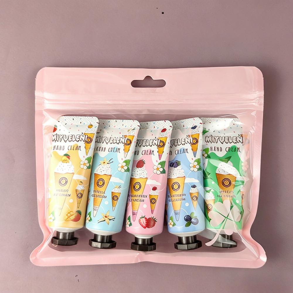 Weihnachts-Handcreme-Geschenkset 5 Teile Feuchtigkeitsspendende Mini-Reiselotion für Damen Herren Weihnachtsstrumpffüller Weihnachtsfeier-Mitbringsel