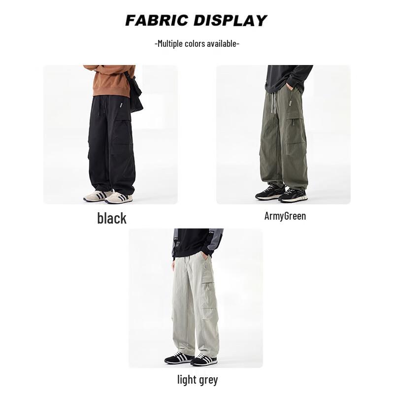 VUUG Men's Summer Loose Multi-Pocket Cargo Pants