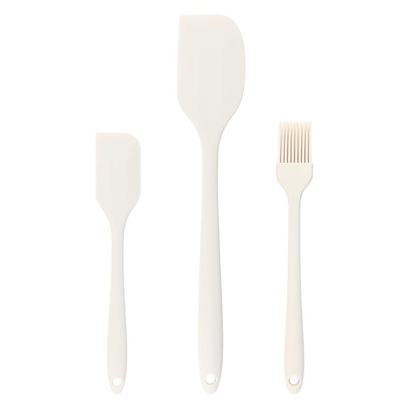 3-piece Spot Integrated Silicone Spatula Oil Brush 3-piece Set Baking Cream Spatula Single Cake Scraper Baking Tool