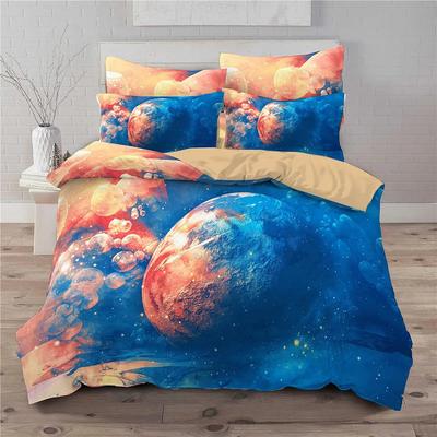 Planetary Soft Duvet Cover Set for Adult Peoples,Tens,Premium 3D Printed Mysterious Earth Planetary Beding Sets Warm Comforter Cover Ful Sized
