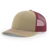 Custom 3D Embroidery Logo Baseball Dad Cap Richardson 112 Trucker Hat with Mesh Cap & Leather Patch Common Fabric Feature