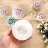 2-Pack 3D Rose Silicone Candle Molds - Realistic Floral Design with Layered Petals, Durable High-Quality Silicone, Suitable for Resi