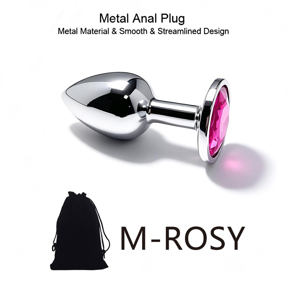 5 Size Black Butt Plug Metal Anal Plug Jewelry Base Beginner To Expert G-point Massage Dildos Adult Women Toys Adult Sex Toys