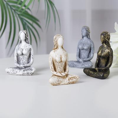 2025 Nuovi ornamenti per l'allenamento yoga Statua di preghiera religiosa Ornamento Statua del guardiano seduto Ornamento per la casa Artigianato in resina