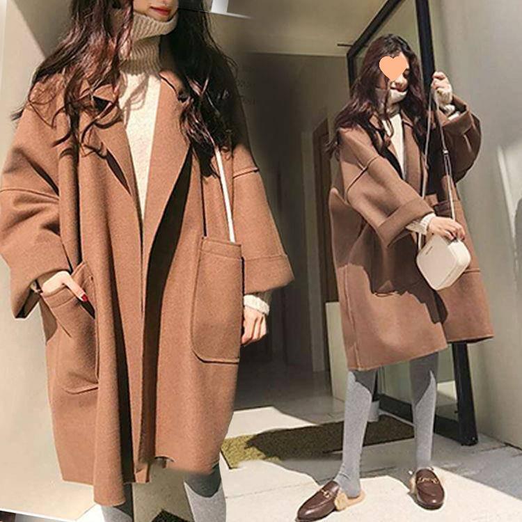 2021 Trendy Hepburn Style Woolen Cloak for Women/Students