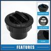 Air Conditioning Vent Outlet 60mm Rotatable Round A/C Air Outlet Vent for RV Bus Boat Yacht Black (Set of 2) Stylish Design