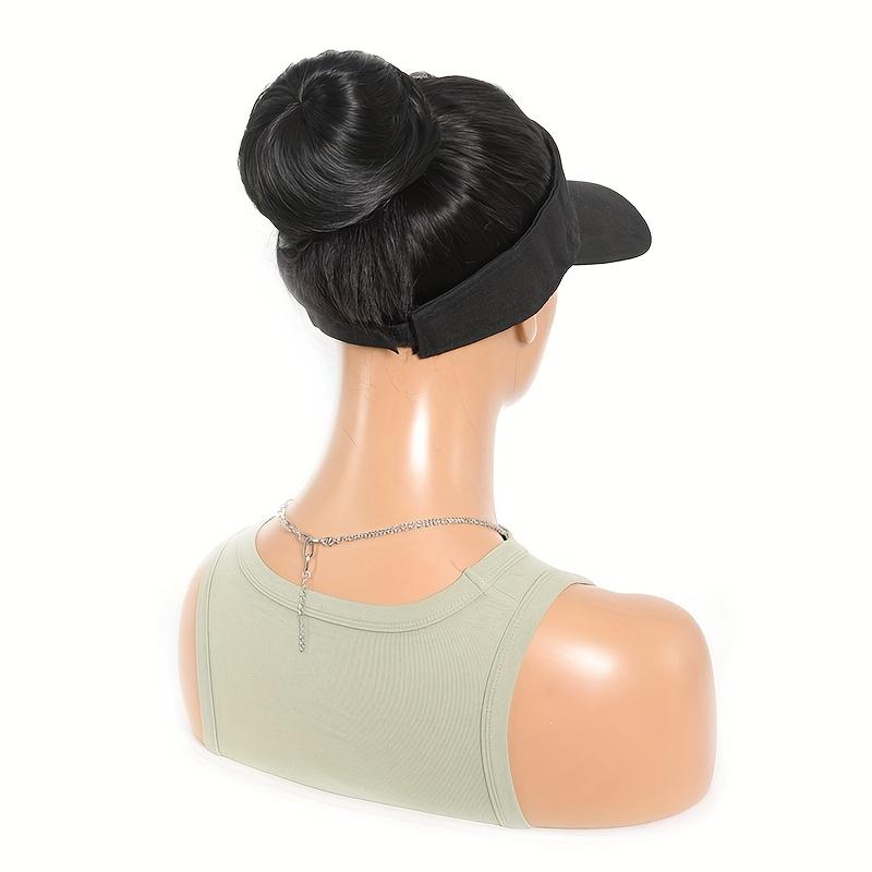 Synthetischer Chignon-Haarknoten für Frauen, Donut, Clip-In-Haarteil-Extensions, Braun/Rot, synthetische Hochtemperaturfaser