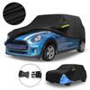 Motoforti Waterproof Car Cover Car Outdoor Full Car Cover for Mini Cooper 4DR 2014-2024 210DBlack Blue with Door Zipper