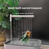 Bird Automatic Bath Shower - Indoor Parrot Shower Tub Running Water Fountain,Convenient Quiet Pet Pool Bathing Toy For Friends