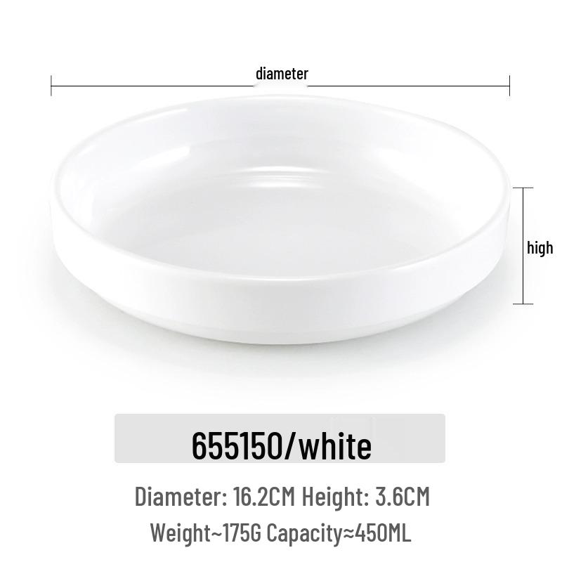 Small Melamine Bowl - Imitation Porcelain, Round Plastic Plate for Dipping Sauce or Snacks, Ideal for Commercial Use