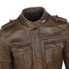 Vintage Genuine Leather Jacket Men Cowhide Yellow Brown Natural Cow Leather Jackets Man Leather Coat Autumn Clothing