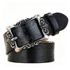 Luxury Retro Palace Style Women's Leather Belt with Butterfly Embossed Carved Buckle