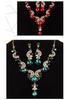 European & American Sparkling Water Drop Necklace & Earring Set: Light Luxury Fashion for Wedding Dress