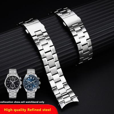 For Tag Heuer Carrera 22mm Metal Curved End Watch Strap Solid Stainless Steel Watchband Men Bracelet Wristband Accessories Parts
