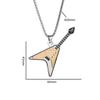 Hip Hop Rock Instrument Bass Guitar Stainless Steel Pendant Necklace for Men Women Personalized Music Party Jewelry Gifts