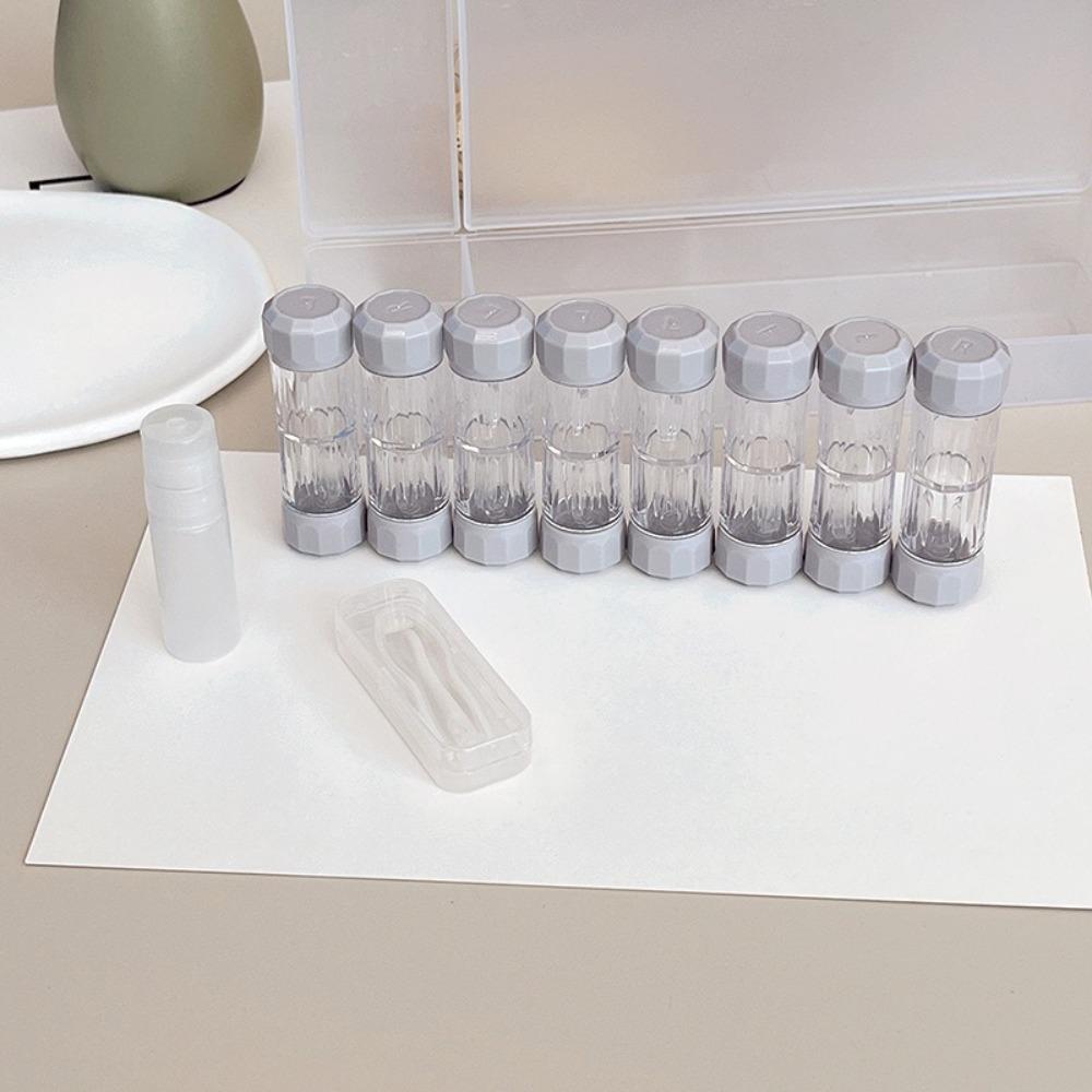 8 Pairs Portable Contact Lenses Soak Storage Case 7 Colors RGP Lens Container for Eyes Contacts