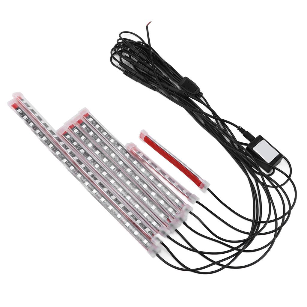 Motorcycle RGB Ambient Light APP Bluetooth Remote Control 12V 8 LED Stripes Modification