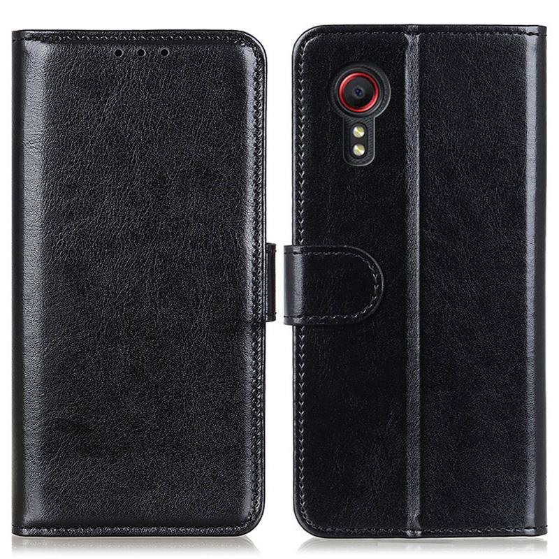 PU kožený kryt na mobilní telefon Samsung Galaxy Xcover7 Crazy Horse Texture