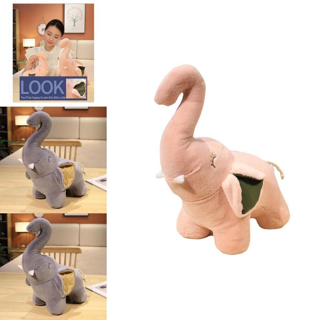 Adorable Plush Elephant Toy For Babies With Soft Short Pile Fabric And Cozy Support