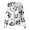 Women Long Sleeve Pattern Pocket Working Stand-up Collar Single-breasted Protective Overalls Cardigan Jacket Top